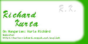 richard kurta business card
